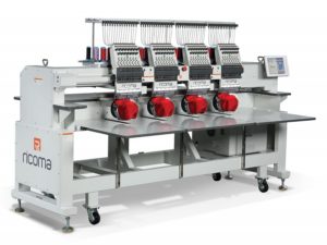 Промышленная четырёхголовочная вышивальная машина RICOMA CHT2-1204 поле вышивки 400 x 450 мм. 