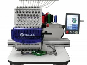 Промышленная двухголовочная вышивальная машина VELLES VE 1502C-TS2 FREESTYLE поле вышивки 450 x 400 мм с пяльцами и бордюрной рамой 
